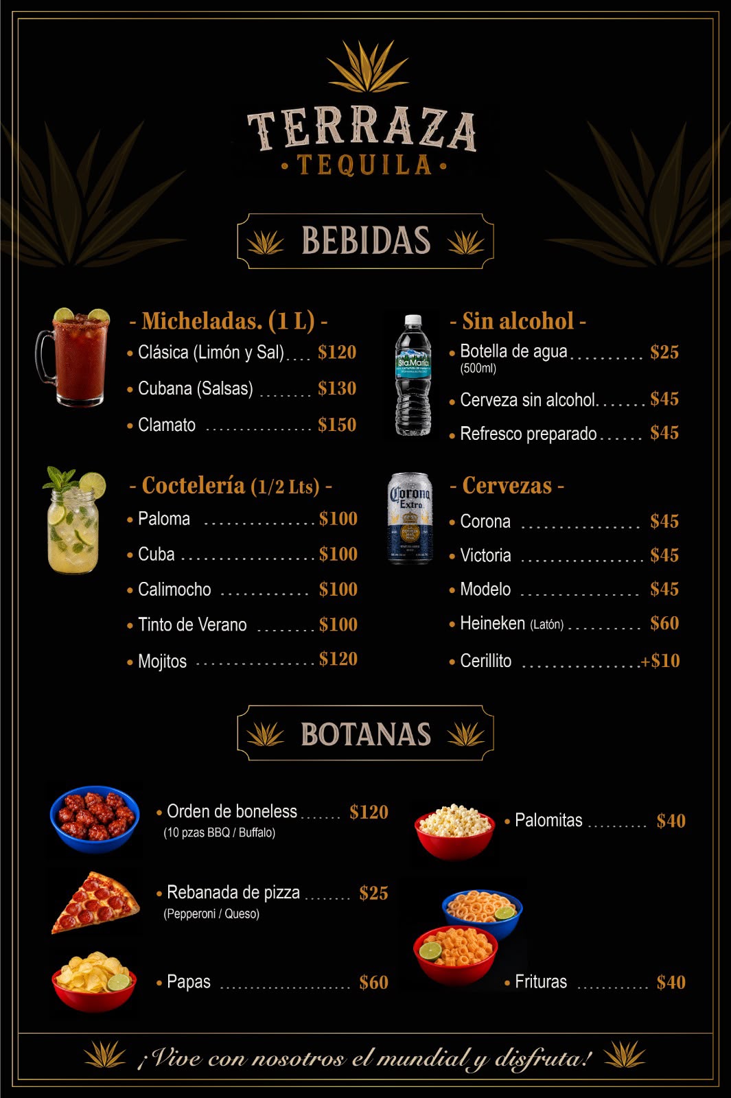 Menú Terraza Tequila